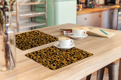 Tischset (6er Set) - Tiere - Pantherdruck - Muster - 45x30 cm-3