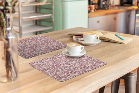 Premium placemats (6 stuks) - Panterprint - Roze - Luxe - 45x30 cm-3