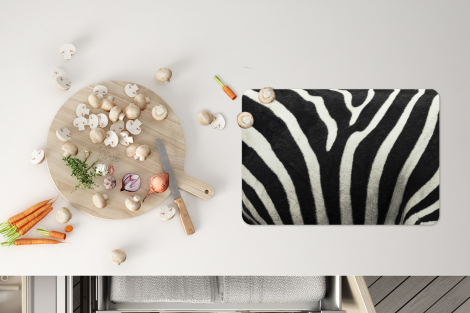 Premium placemats (6 stuks) - Dierenprint - Zebra - Zwart - Wit - 45x30 cm-4