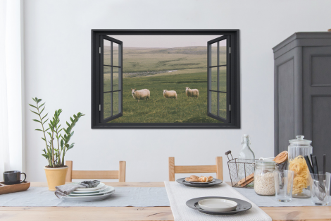 Canvas - Doorkijk - Gras - Schaap-4