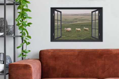 Canvas - Doorkijk - Gras - Schaap-2