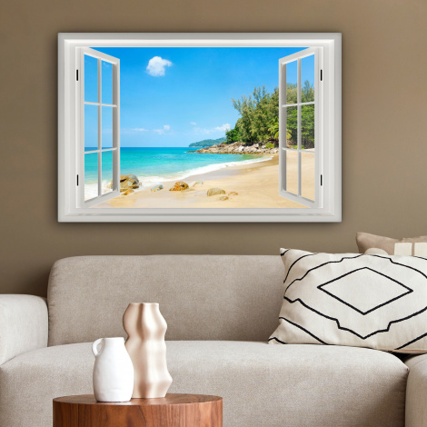 Leinwandbild - Aussicht - Wasser - Strand-2