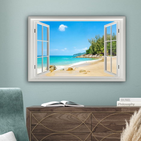 Leinwandbild - Aussicht - Wasser - Strand-4