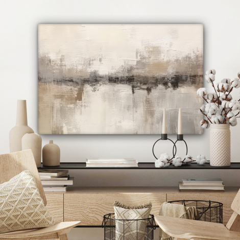 Canvas schilderij - Moderne kunst - Abstract - Beige-3