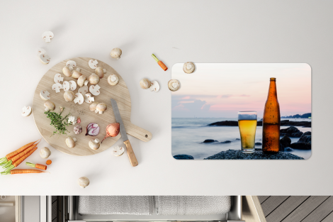 Premium placemats (6 stuks) - Bier aan zee - 45x30 cm-4