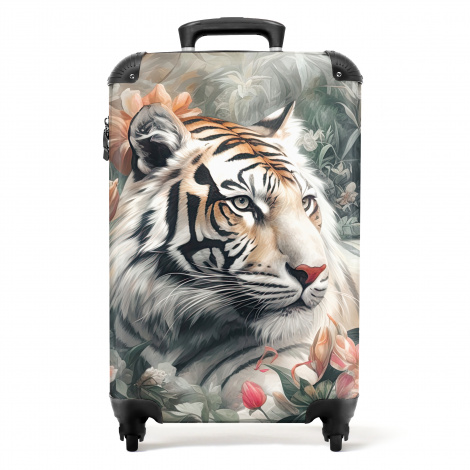 Koffer - Tijger - Wilde dieren - Bloemen - Jungle