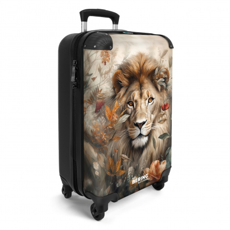 Koffer - Gedetailleerd portret van een leeuw in de natuur-2