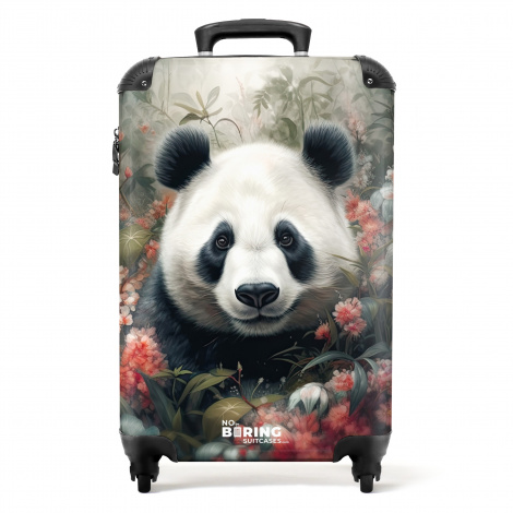 Koffer - Pandabeer te midden van de kleurrijke natuur