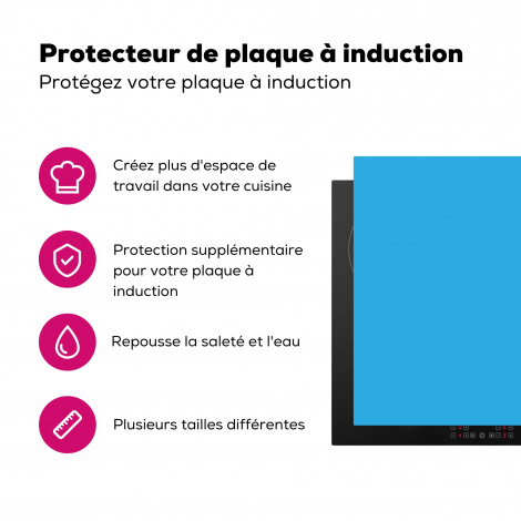 Protège-plaque à induction - Bleu - Lumière - Design-3