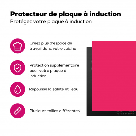 Protège-plaque à induction - Carmin - Couleurs - Palette - Rose - Solide-3