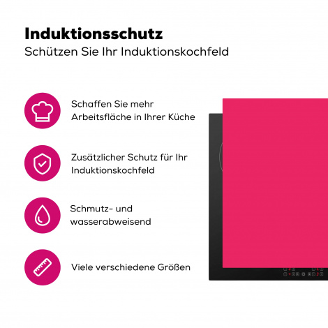 Herdabdeckplatte - Karminrot - Farben - Palette - Rosa - Einfarbig-3