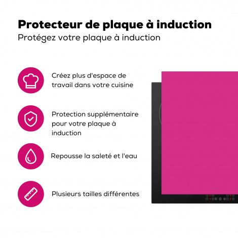 Protège-plaque à induction - Fuchsia - Néon - Couleurs-3