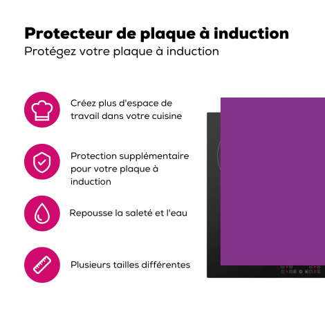 Protège-plaque à induction - Violet - Couleurs - Design - Motif-3
