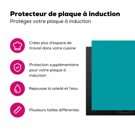 Protège-plaque à induction - Bleu - Aqua - Motif-3