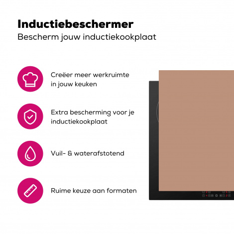 Inductiebeschermer - Beige - Kleur - Roze-3