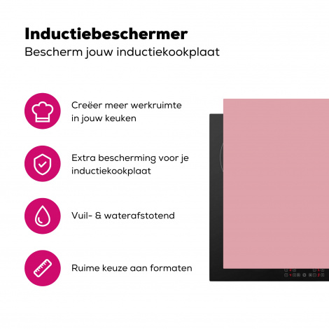 Inductiebeschermer - Roze - Kleuren - Interieur - Effen - Kleur-3