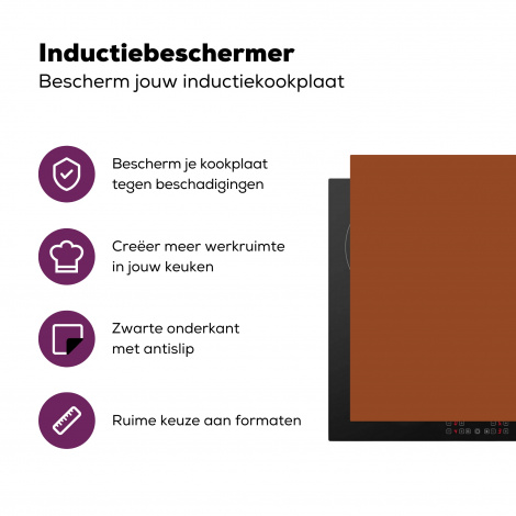 Inductiebeschermer - Terracotta - Bruin - Palet - Effen - Kleuren - Kleur-3