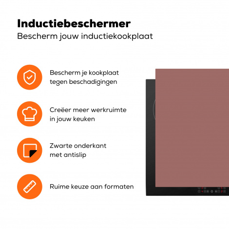 Inductiebeschermer - Terracotta - Patronen - Roze-3