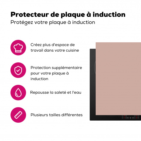 Protège-plaque à induction - Rose - Palette - Solide - Rose solide-3