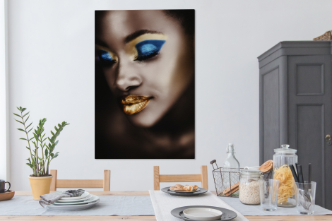 Canvas schilderij - Black and Gold - Vrouw - Make up-4