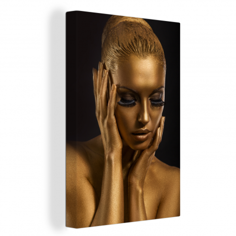 Canvas - Goud - Vrouw - Black and Gold-thumbnail-1
