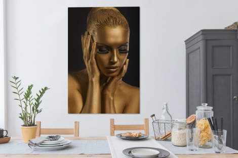 Canvas - Goud - Vrouw - Black and Gold-thumbnail-4