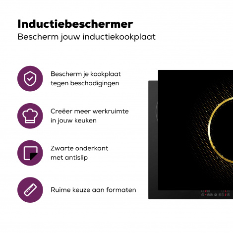 Inductiebeschermer - Abstract beeld van een gouden cirkel met sterren-3