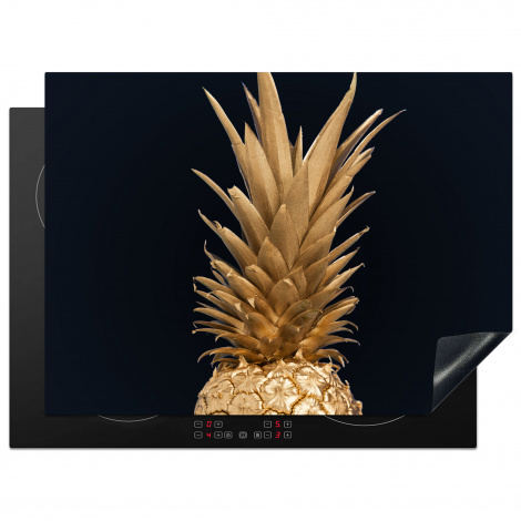 Herdabdeckplatte - Ananas - Gold - Farbe - Schwarz - Obst - Luxus