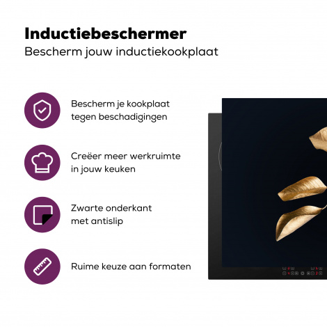 Inductiebeschermer - Bladeren - Tak - Goud - Luxe-3