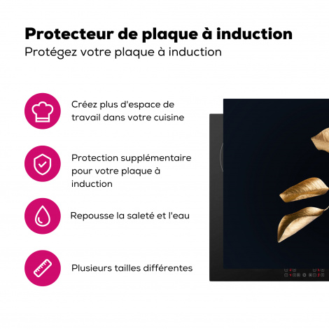 Protège-plaque à induction - Feuilles - Branche - Or - Luxe-3