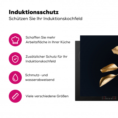 Herdabdeckplatte - Blätter - Zweig - Gold - Luxus-3