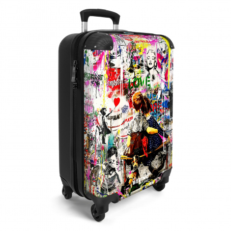 Koffer - Bekende kunstwerken als kleurrijke graffiti art-2