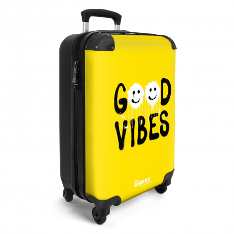 Koffer - Zwarte spuitbusletters met witte smileys-2