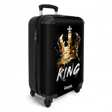 Koffer - Graffiti letters 'King' onder een gouden kroon-2