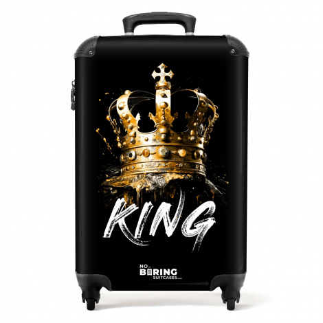 Koffer - Graffiti letters 'King' onder een gouden kroon