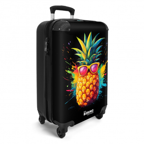 Koffer - Zomerse ananas met zonnebril-2