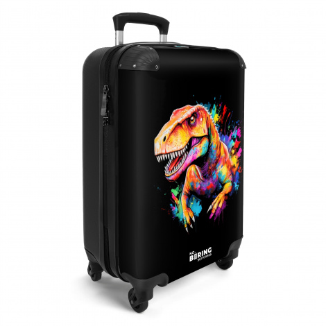 Koffer - Dinosaurus met kleurrijke graffiti-2