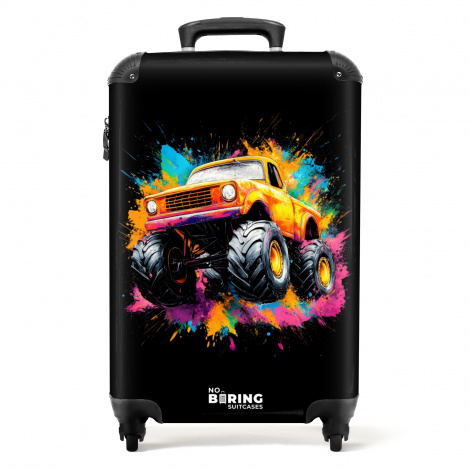 Koffer - Monstertruck met kleurrijke graffiti