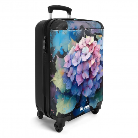Koffer - Hortensia bloemen in graffiti stijl-2
