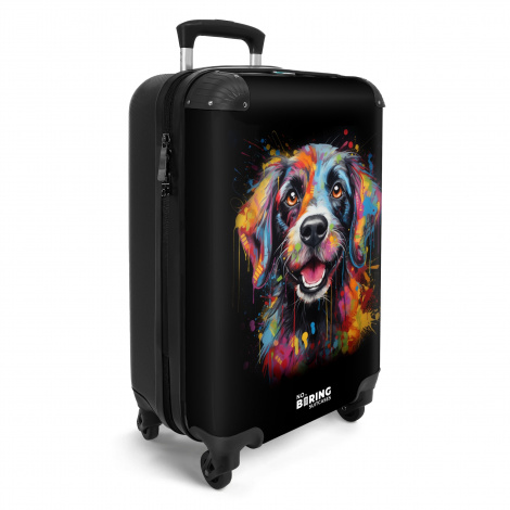 Koffer - Hond als kleurrijke graffiti art-2