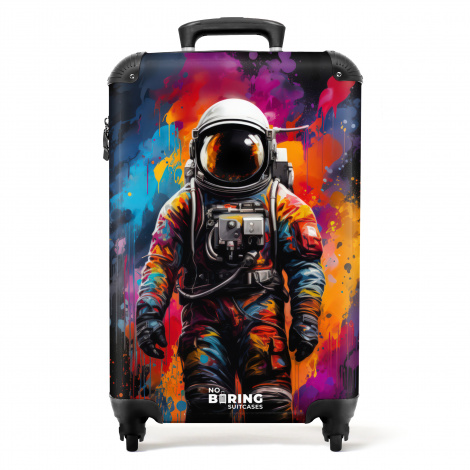 Koffer - Astronaut omringd door graffiti