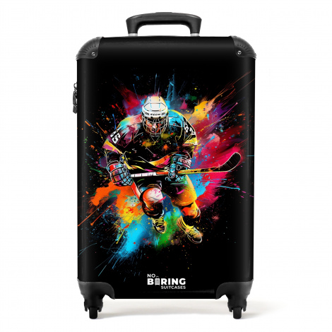 Koffer - IJshockey met graffiti