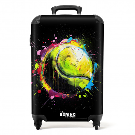 Koffer - Tennisbal met graffiti