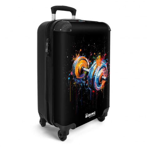 Koffer - Dumbbell met graffiti-2