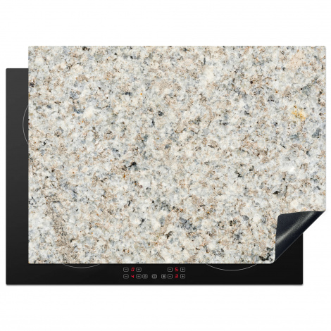 Herdabdeckplatte - Granit - Weiß - Grau - Stein - Textur