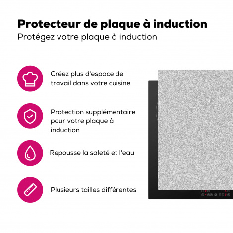 Protège-plaque à induction - Granit - Structure - Gris - Design-3