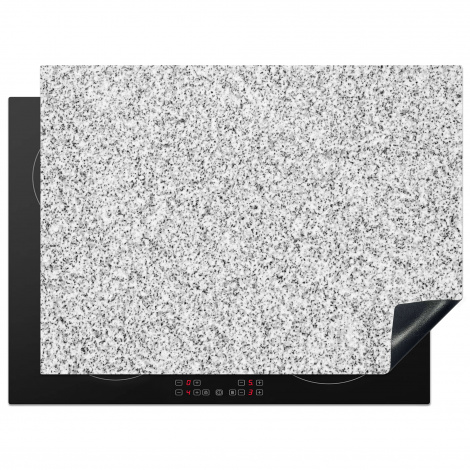 Herdabdeckplatte - Granit - Schwarz - Weiß - Gemustert - Grau