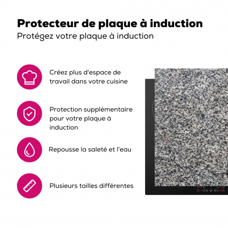 Protège-plaque à induction - Granit - Design industriel - Gris-3