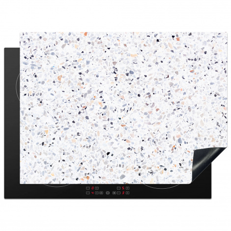 Herdabdeckplatte - Granit - Struktur - Design - Weiß