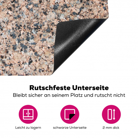 Herdabdeckplatte - Granit - Stein - Muster - Design - Braun - Grau-4